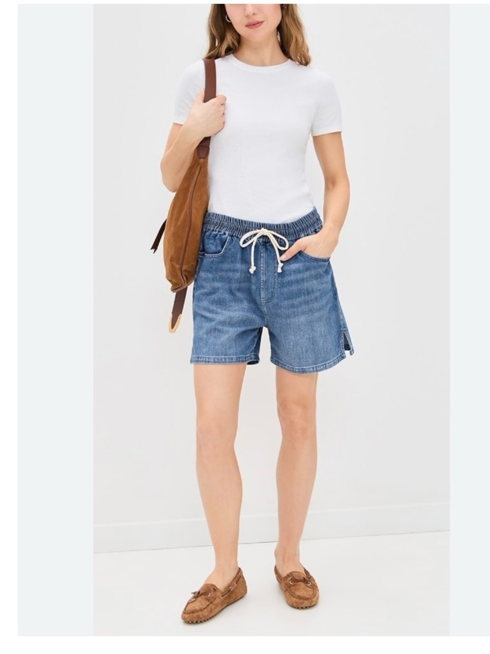 LNA Clothing presley longline shorts